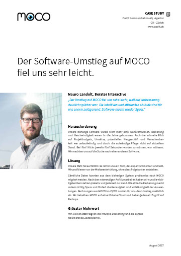 Case Study Agentursoftware und Agentur in Zürich