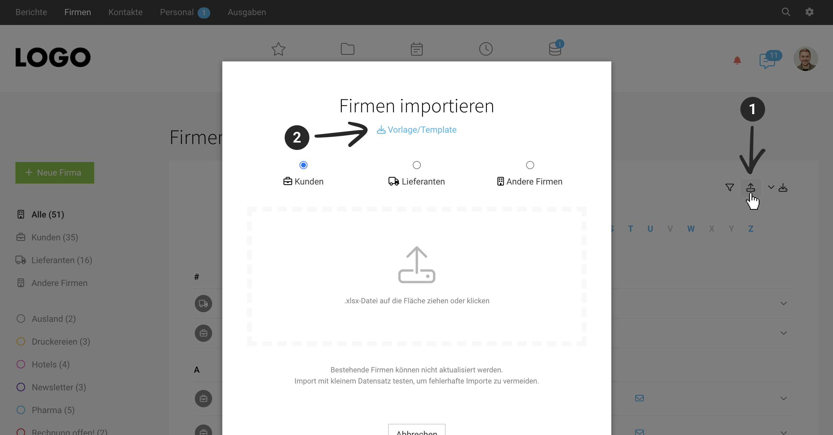 Import clients