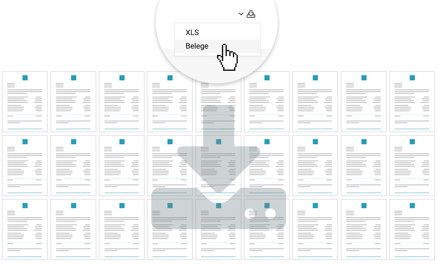 Sammeldownload Rechnungs PDFs Agentursoftware MOCO