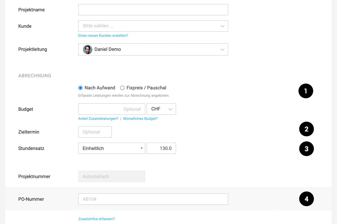 ERP-Software Formular Projekt