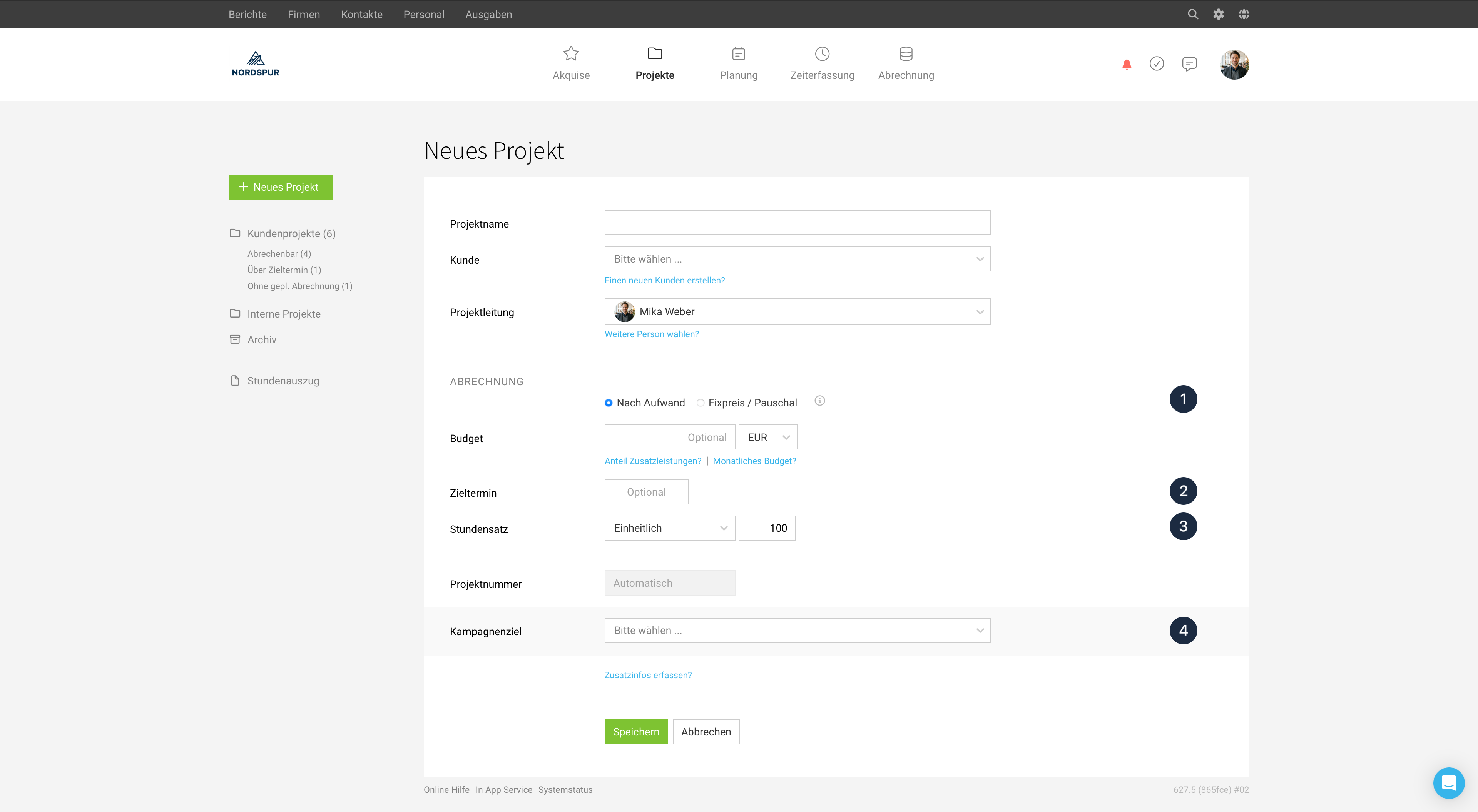 ERP-Software Formular Projekt