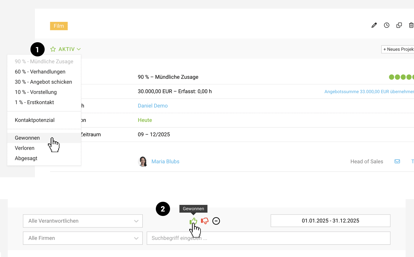 Leads Gewonnen, Verloren, Abgesagt