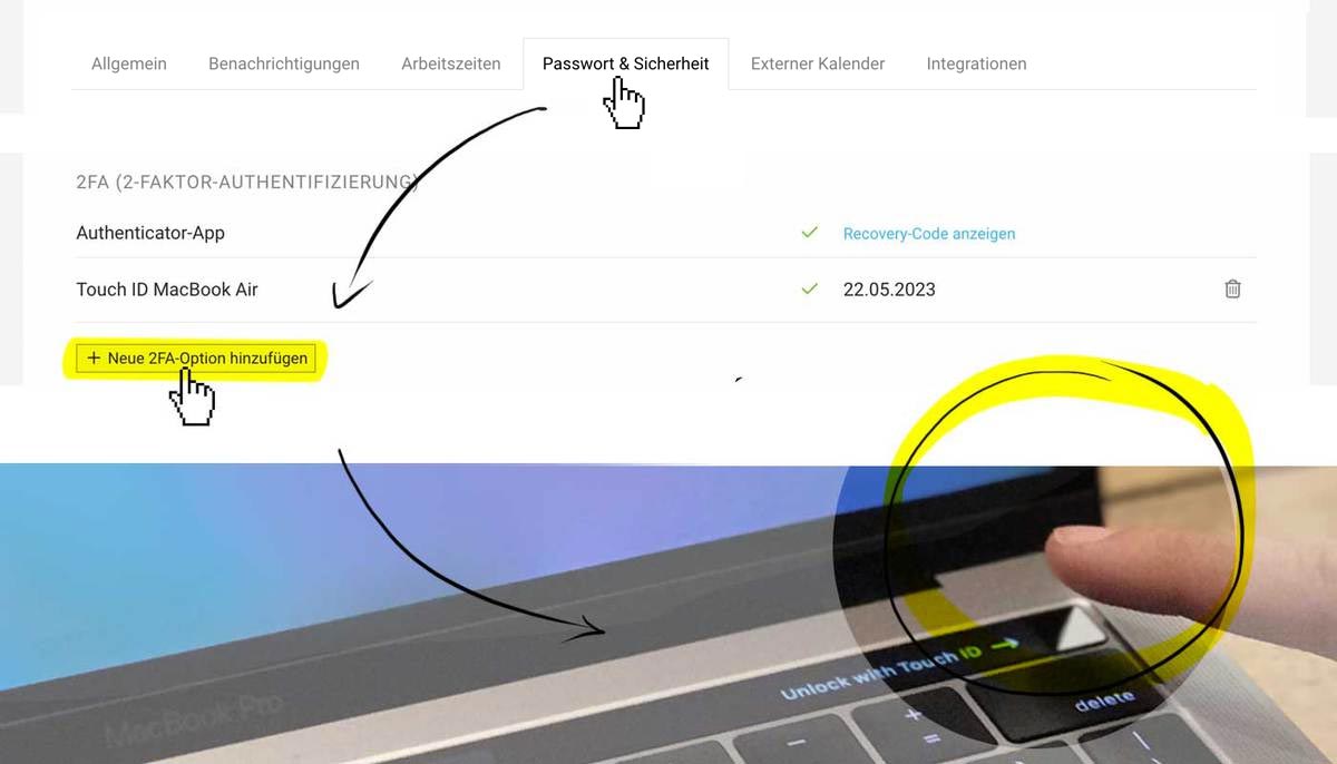 2FA Touch ID Yubikey Passkey