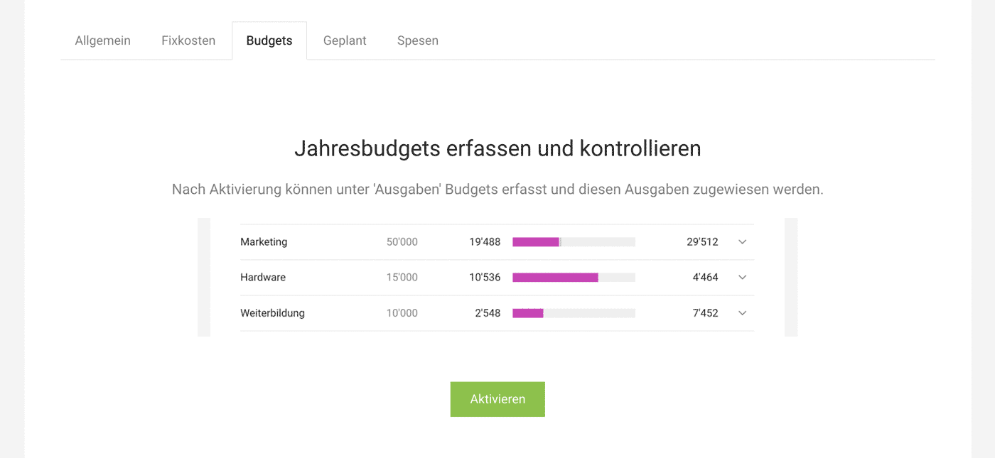 ausgaben kostenstellen ist und plan