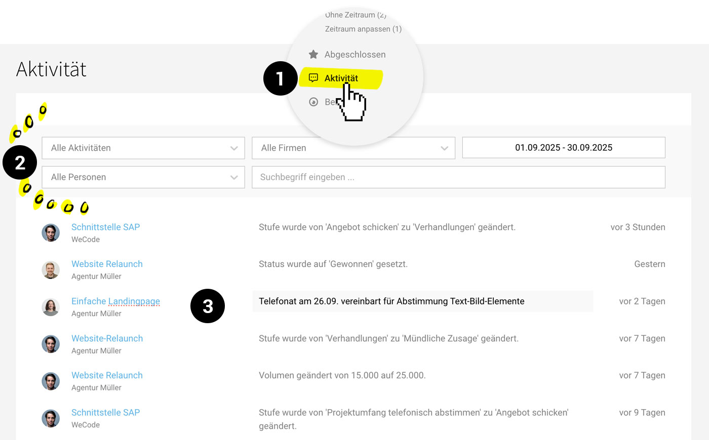 Lead Aktivitäten Protokoll MOCO