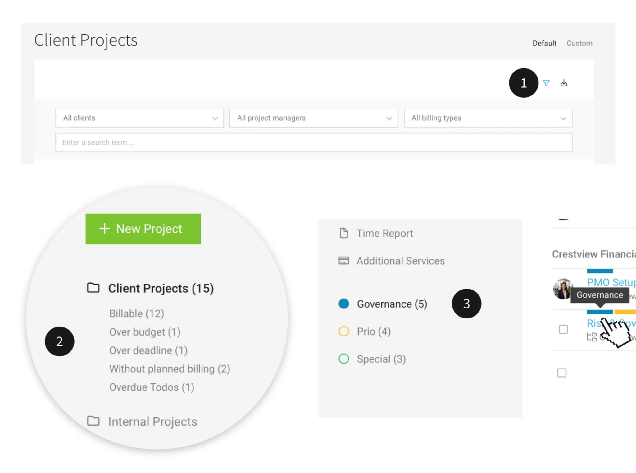 Efficient Project Management with Filters and Labels Filter, categorise, and mark projects