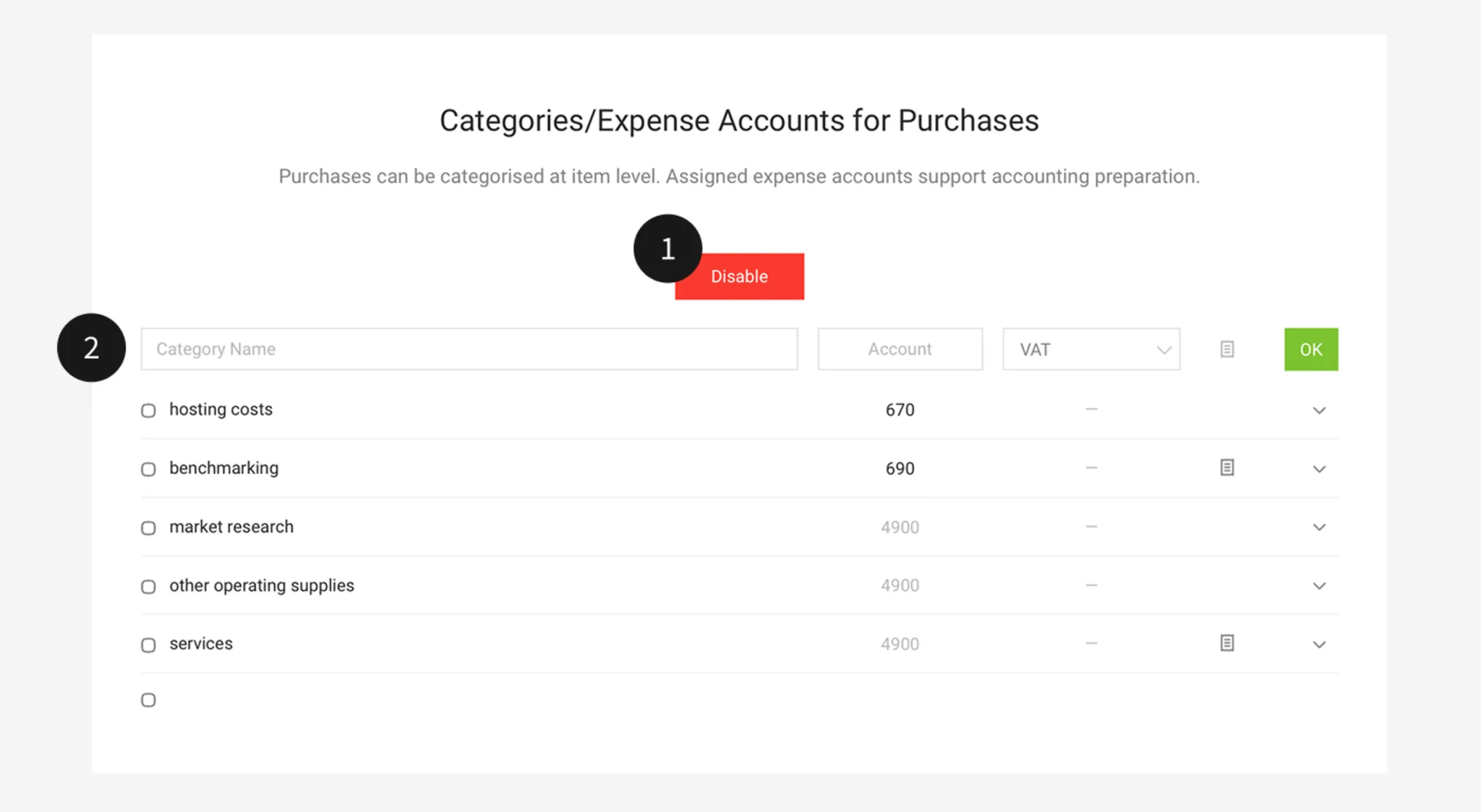 Categories: Expense Accounts, General Ledger Accounts in MOCO – Record Expenditures