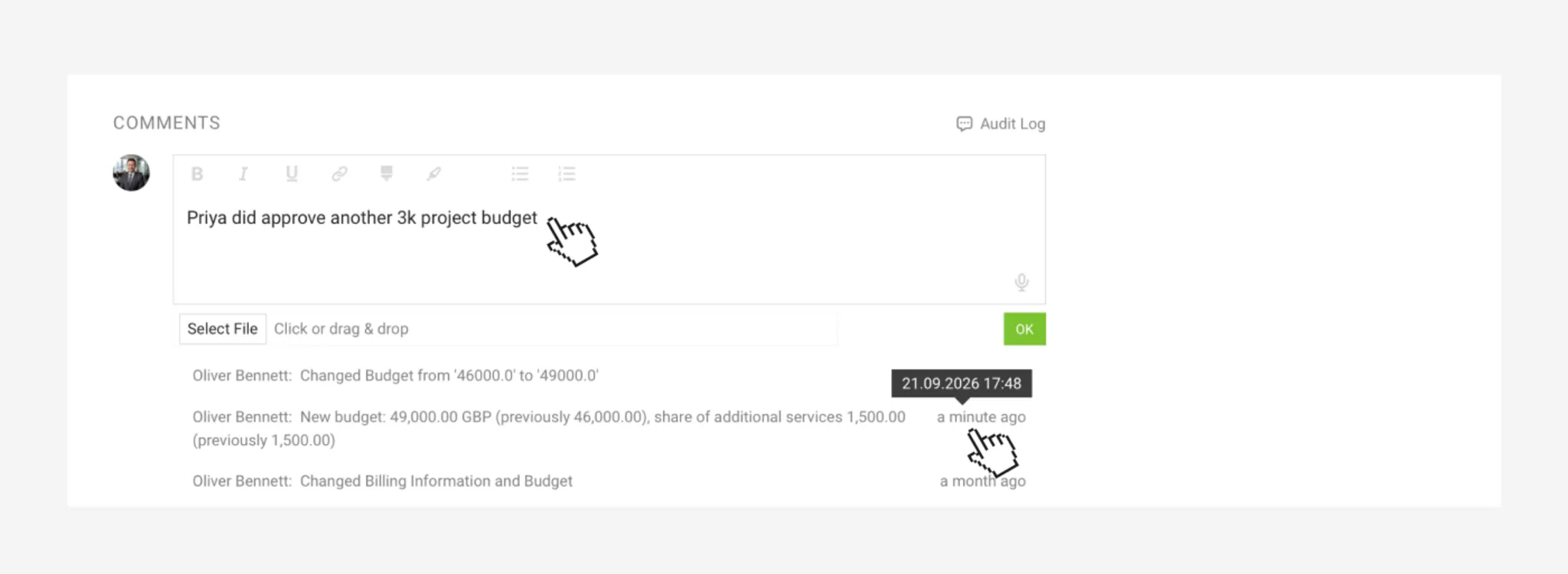 Upload Files and Add Notes for a Clear History Upload files and add notes to keep a clear history