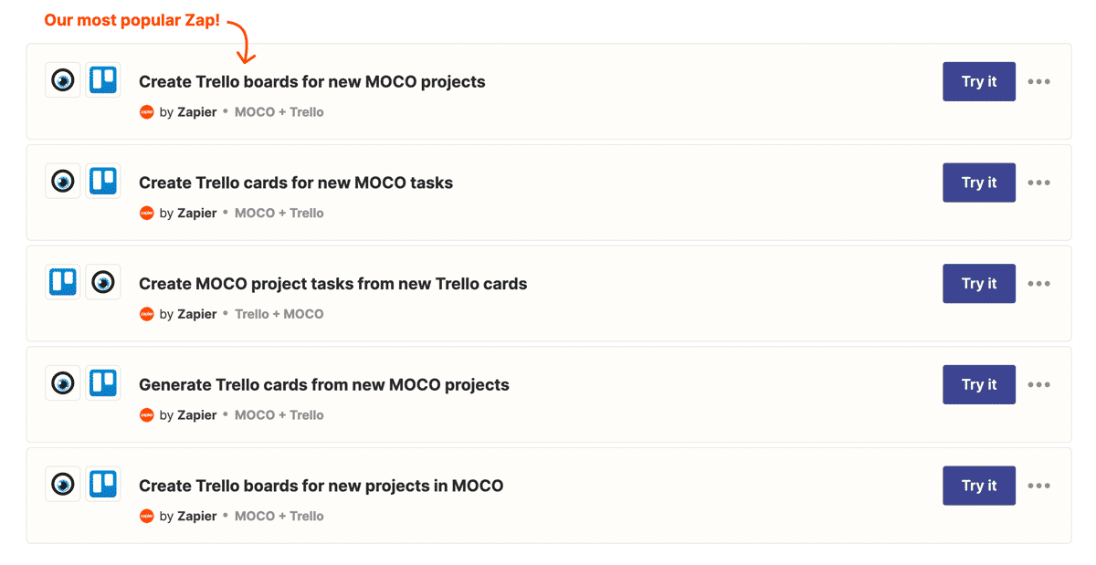 Zapier: Trello mit MOCO mocoapp verbinden