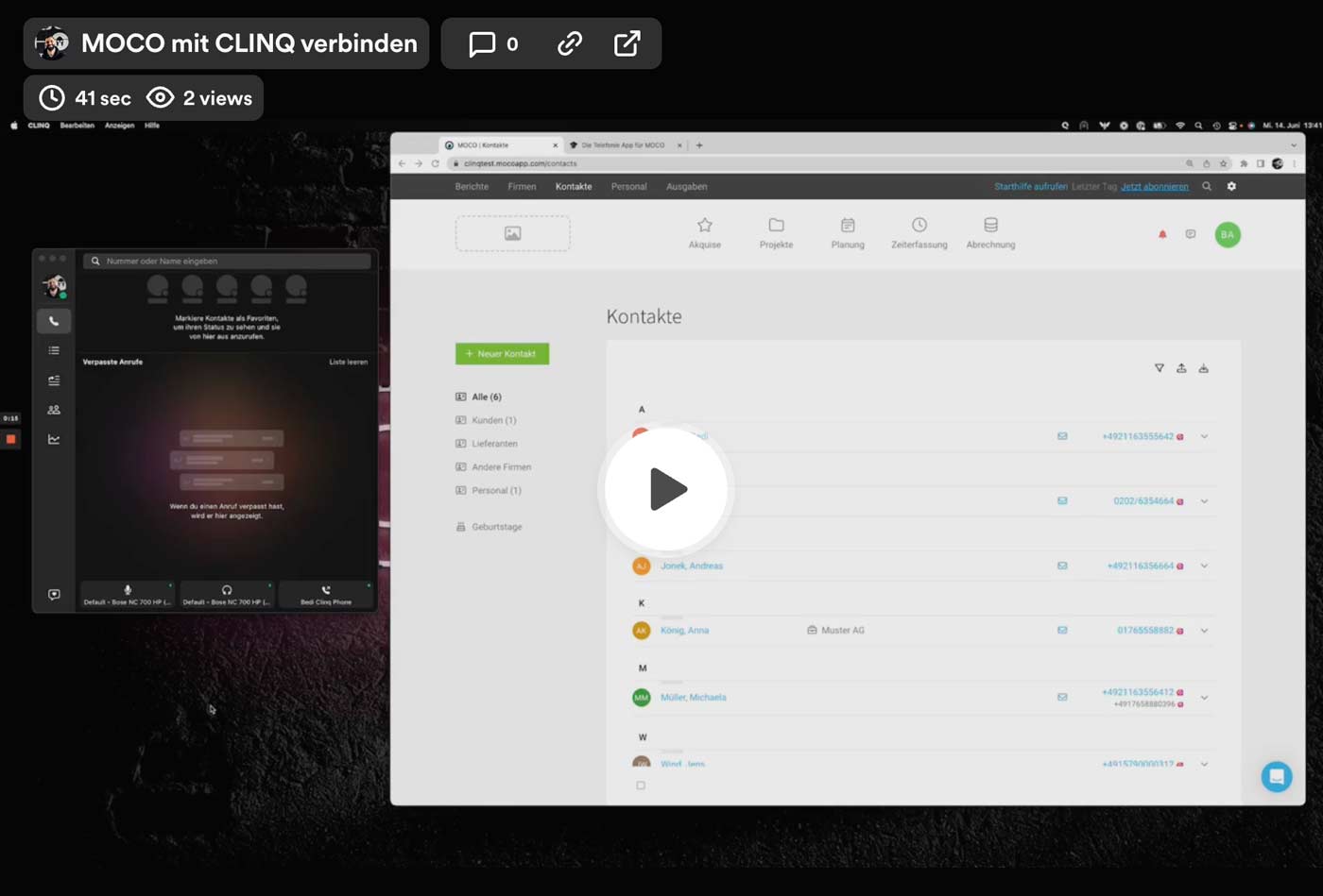 MOCO und CLINQ verbinden – zur Anleitung MOCO und CLINQ verbinden Tutorial