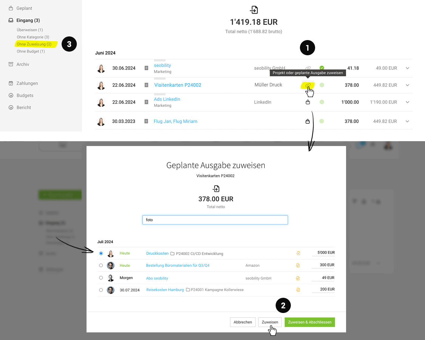 fremdkosten planen und zuweisen Fremdkosten planen und zuweisen in der ERP Agentursoftware MOCO