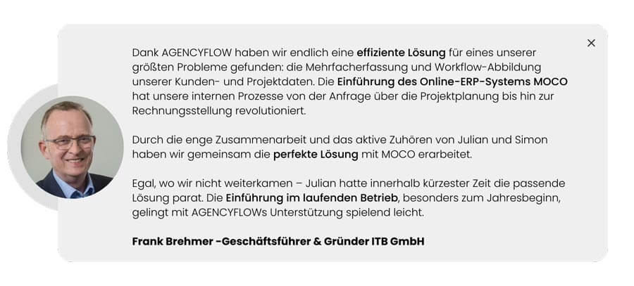 Erfahrungen mit MOCO und Agencyflow: ITB Ingenieure