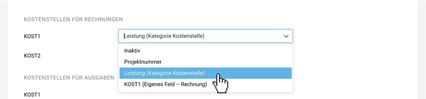 DATEV Kostenstellen Erlöse auf Leistungsebene