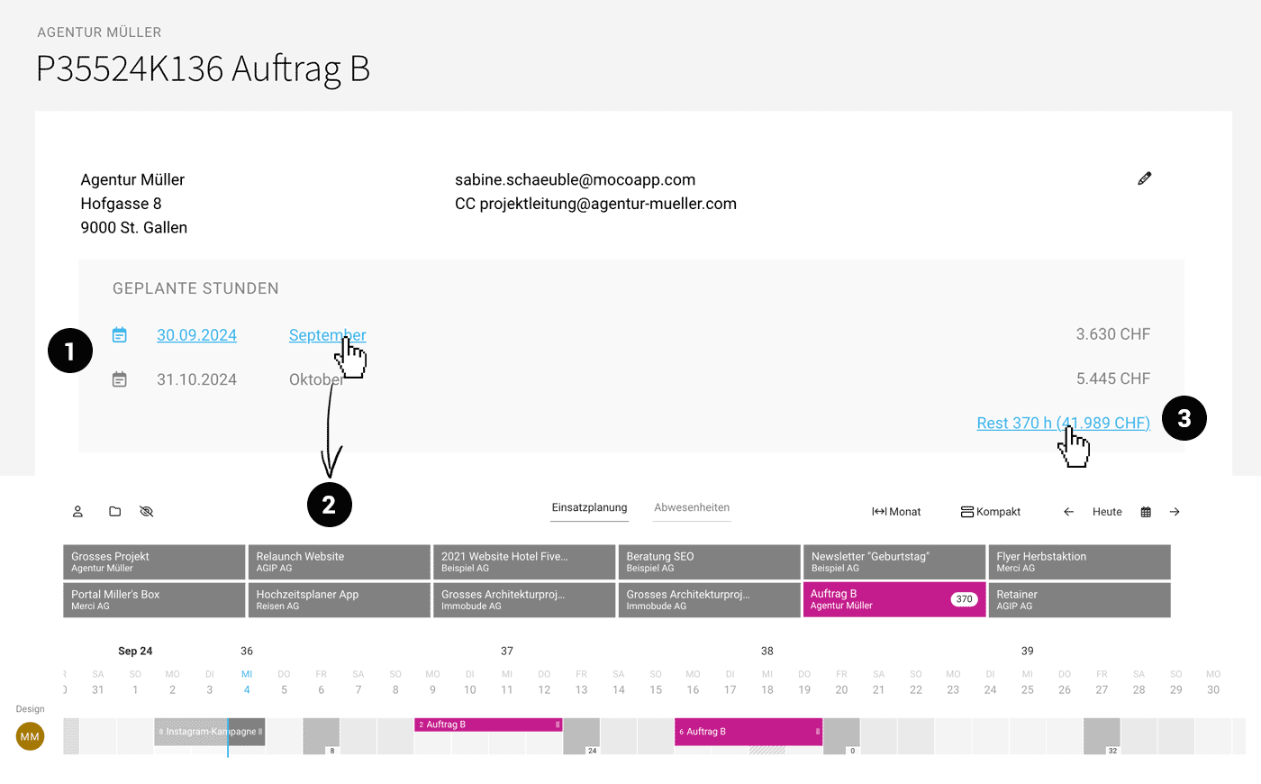 Abrechnung Forecast bei Projekten nach Aufwand (Time and Material)