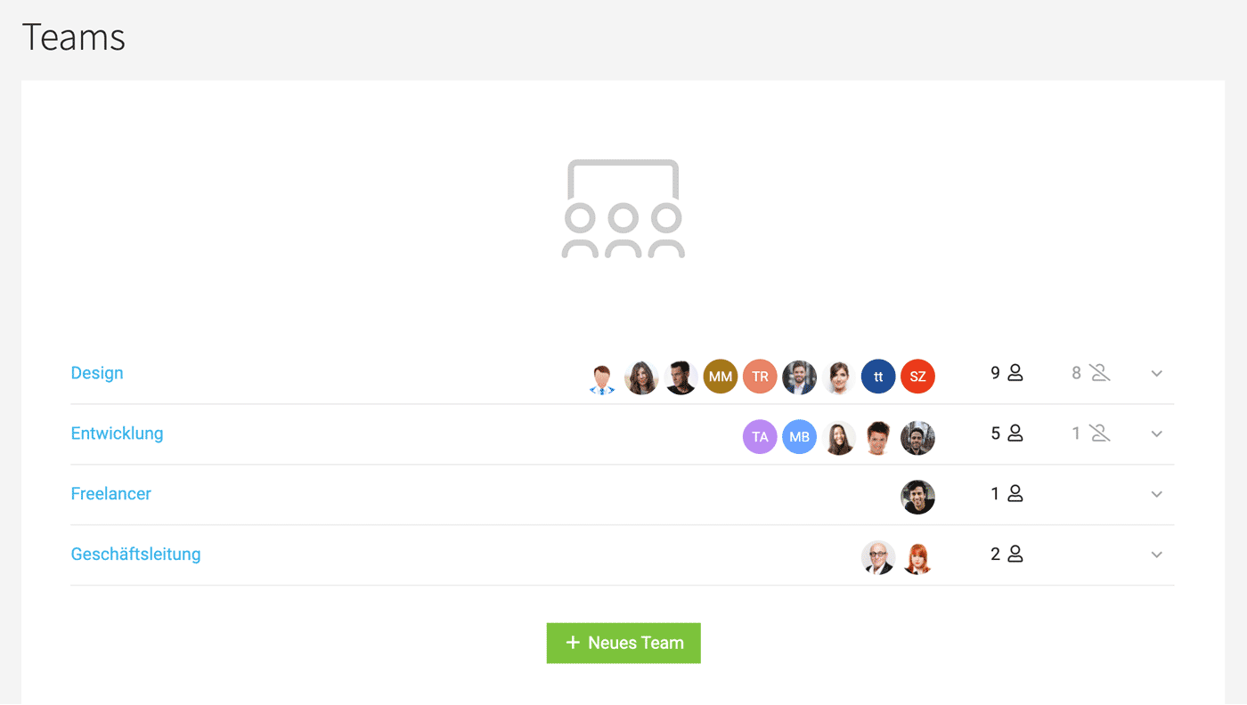 teams verwalten
