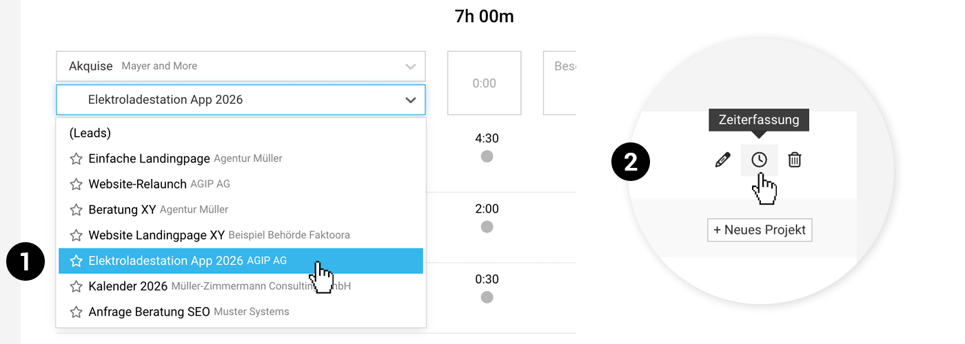 Zeiterfassung auf Leads Deals Akquise Zeiterfassung auf Leads Deals Akquise