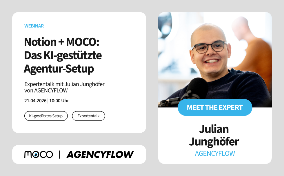 MOCO-Webinar zu Notion mit Julian Junghöfer von AGENCYFLOW.