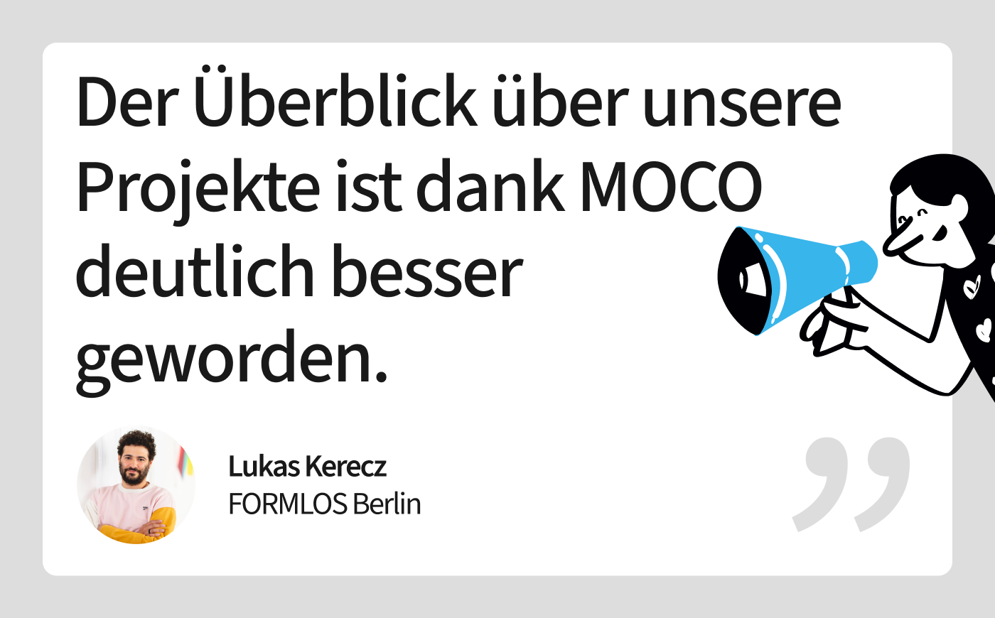 Lukas Kerecz, Inhaber und Mitgründer einer Berliner Branding-Agentur, die mit MOCO ihren Lead- und Finanzprozess strukturiert