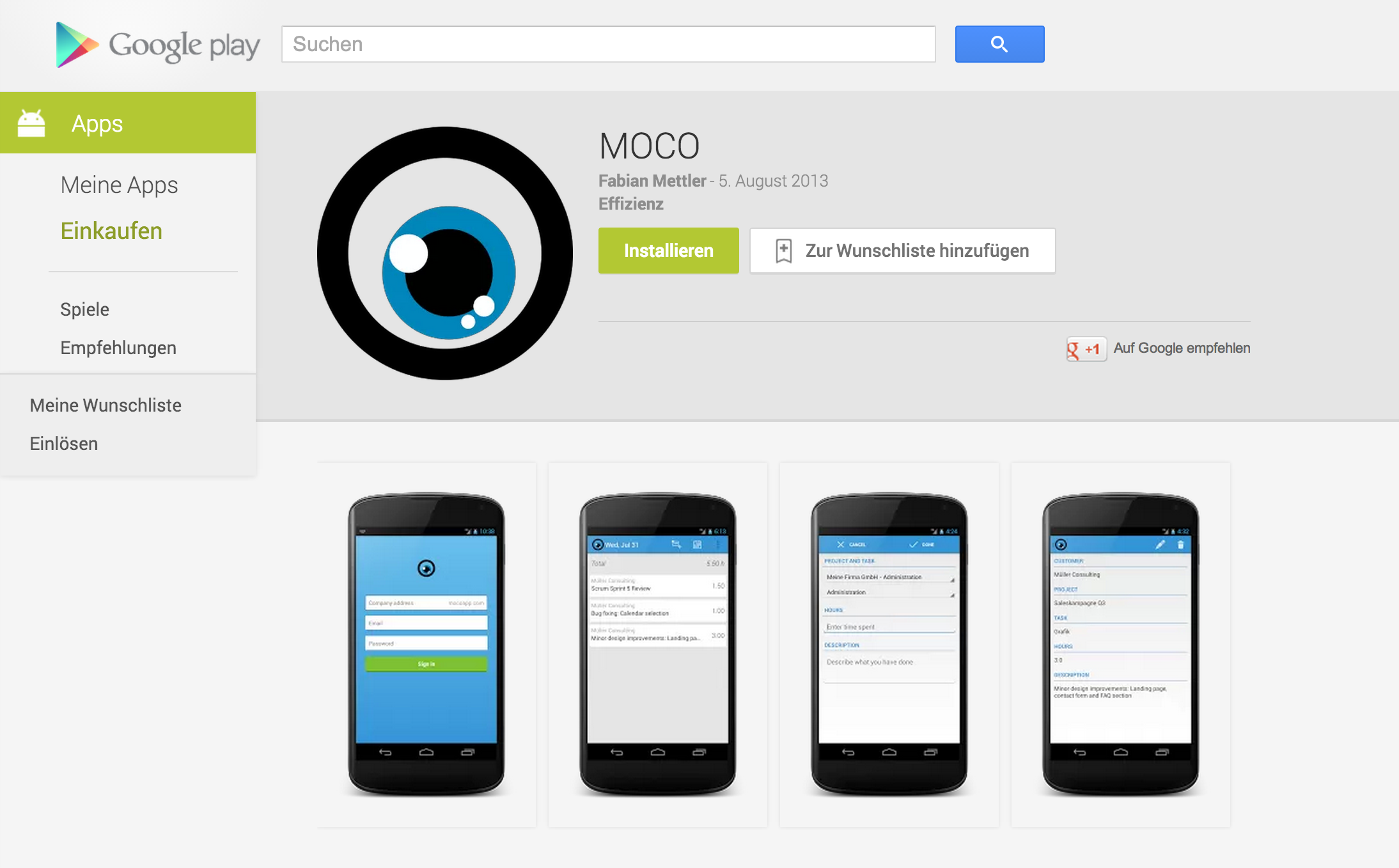 MOCO Mobile App Android