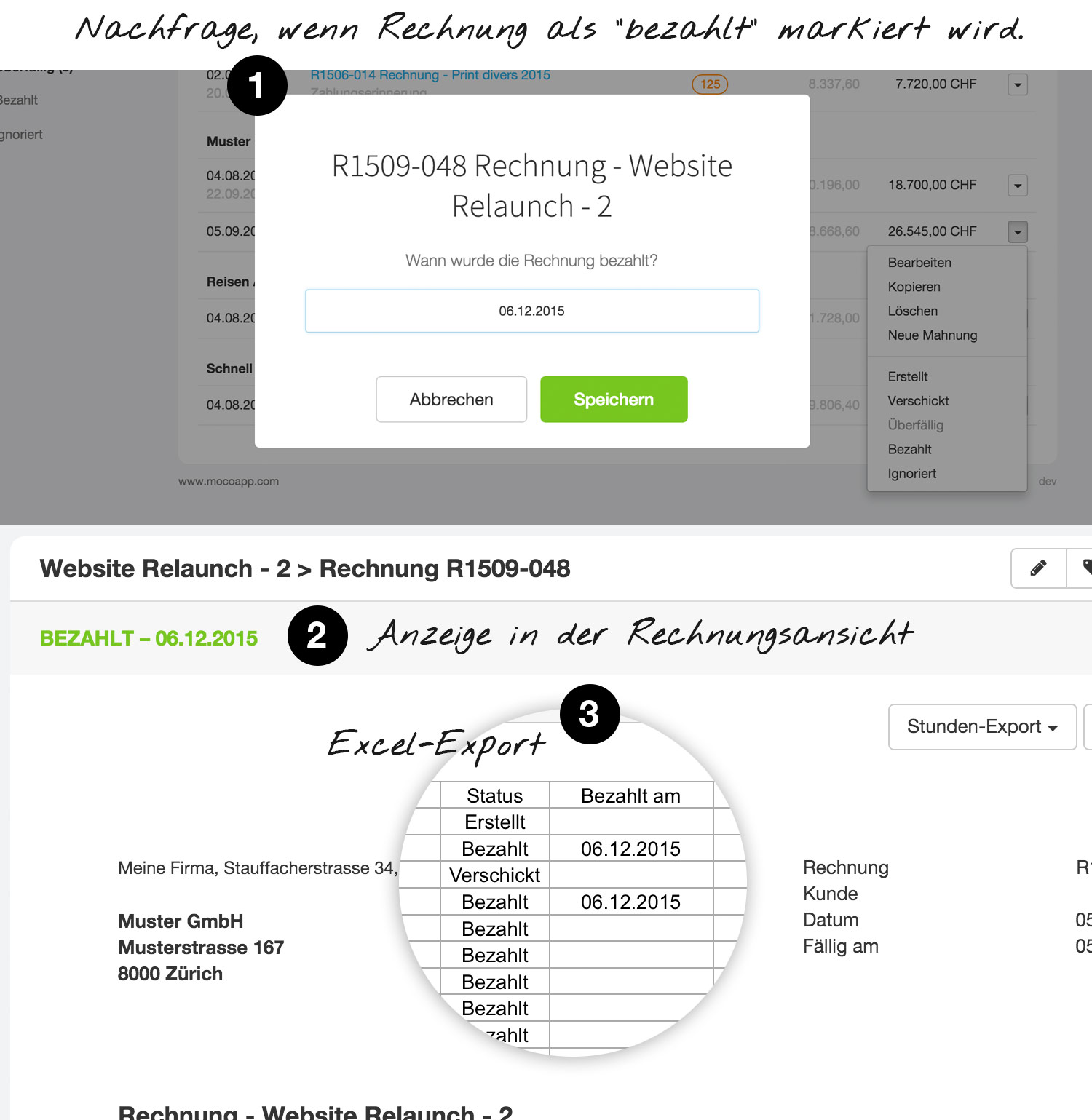 Rechnungsdatum bezahlt am