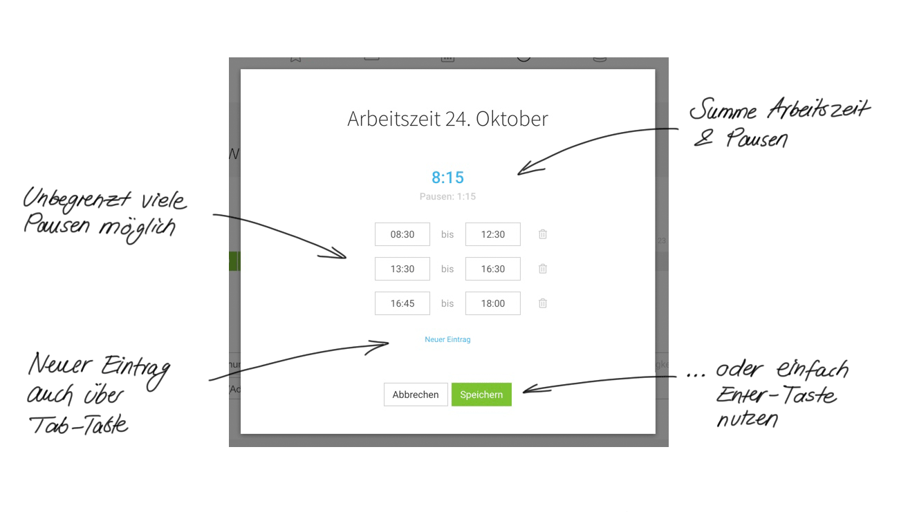 Arbeitszeiterfassung Software Update