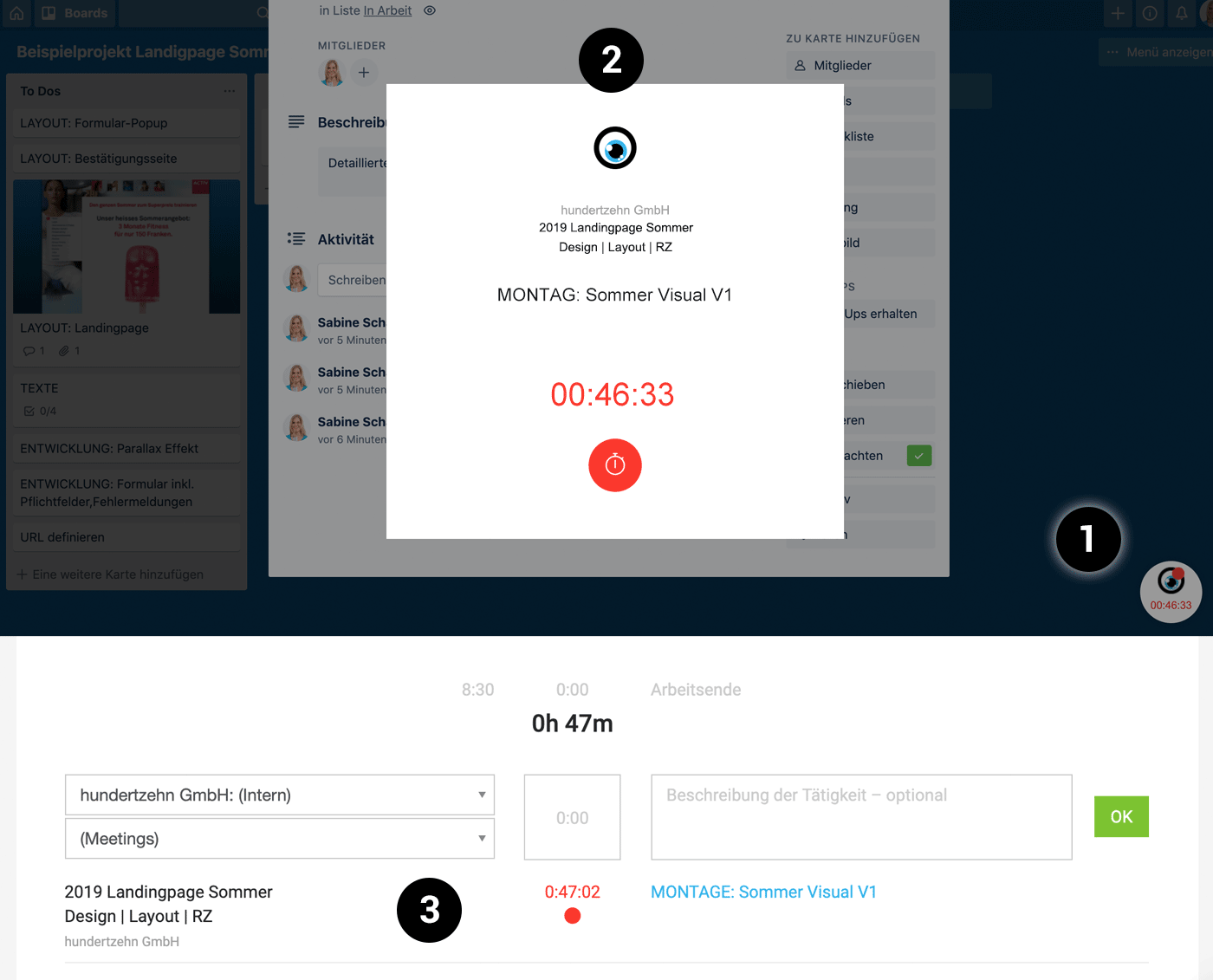 Zeiterfassung für Trello, Asana, Meistertask & mehr
