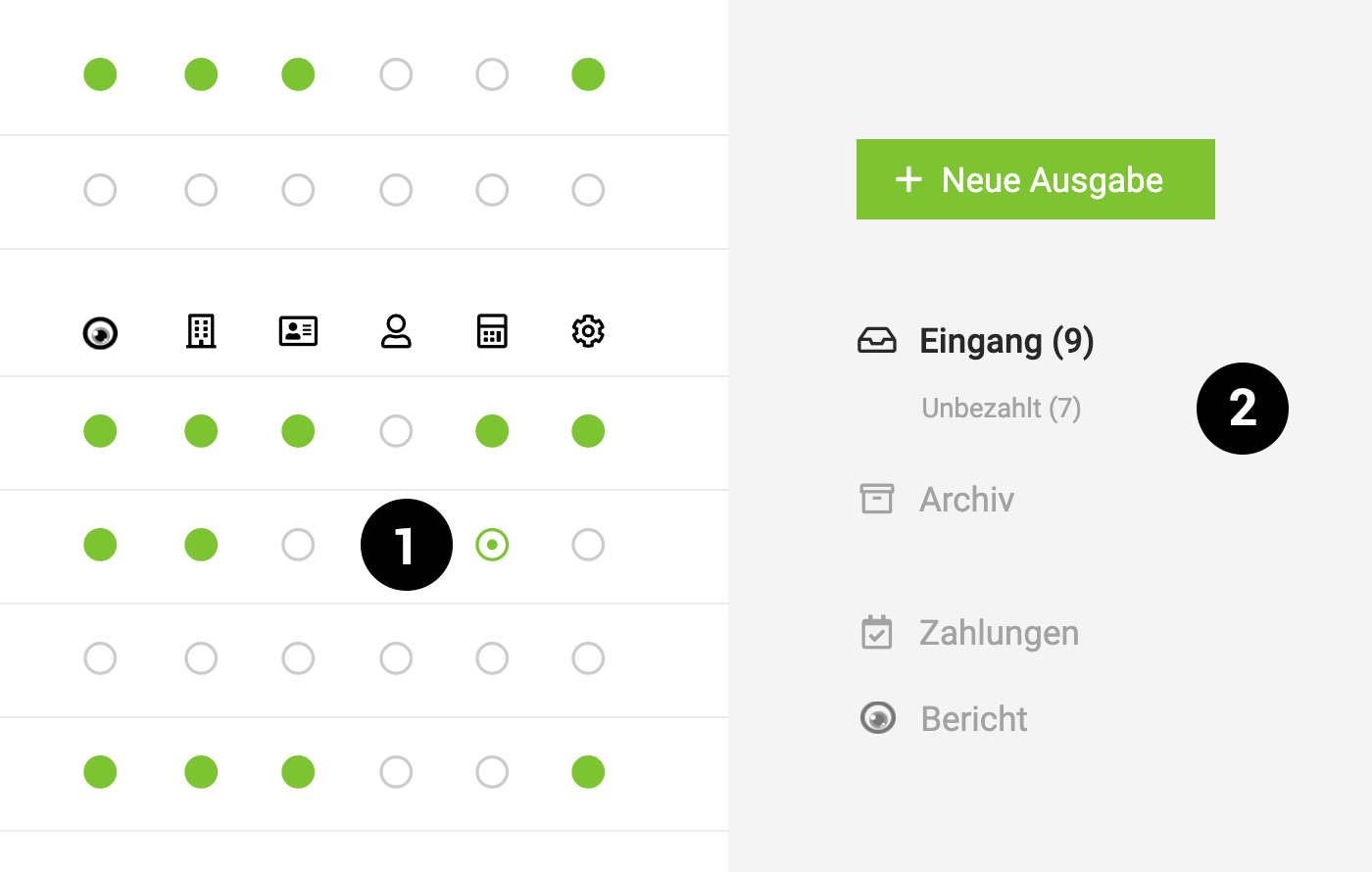 eingeschrankte rechte auf ausgaben und neuer smart filter unbezahlt