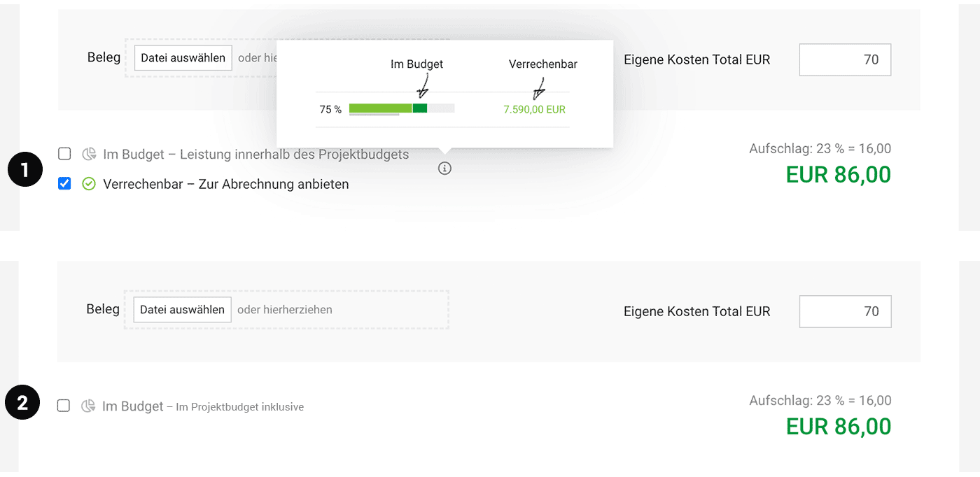 Zusatzleistungen Mögliche Anwendungsfälle für Fixpreis-Projekte