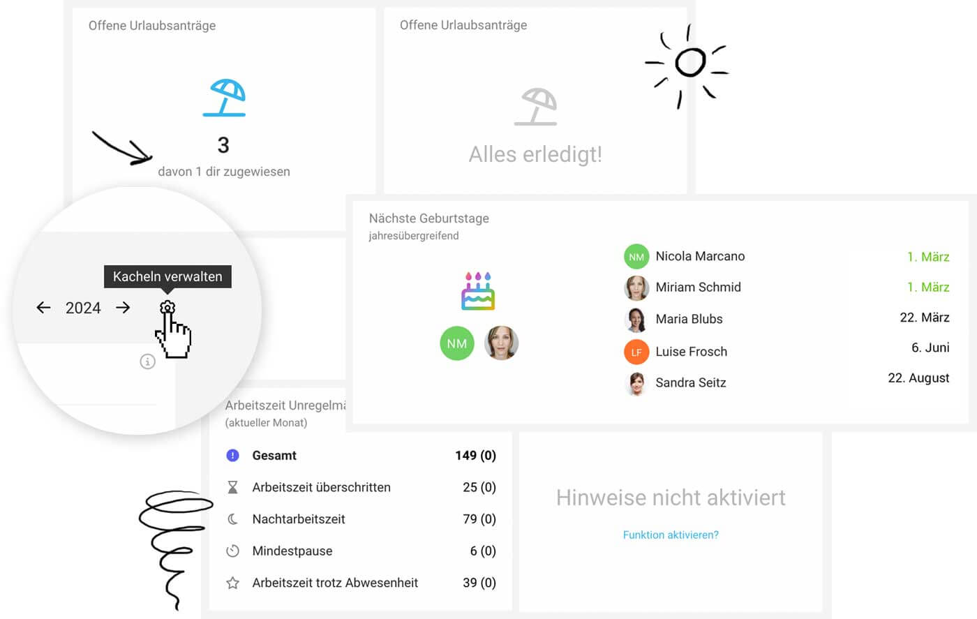 Neue Berichte für das Business-Dashboard