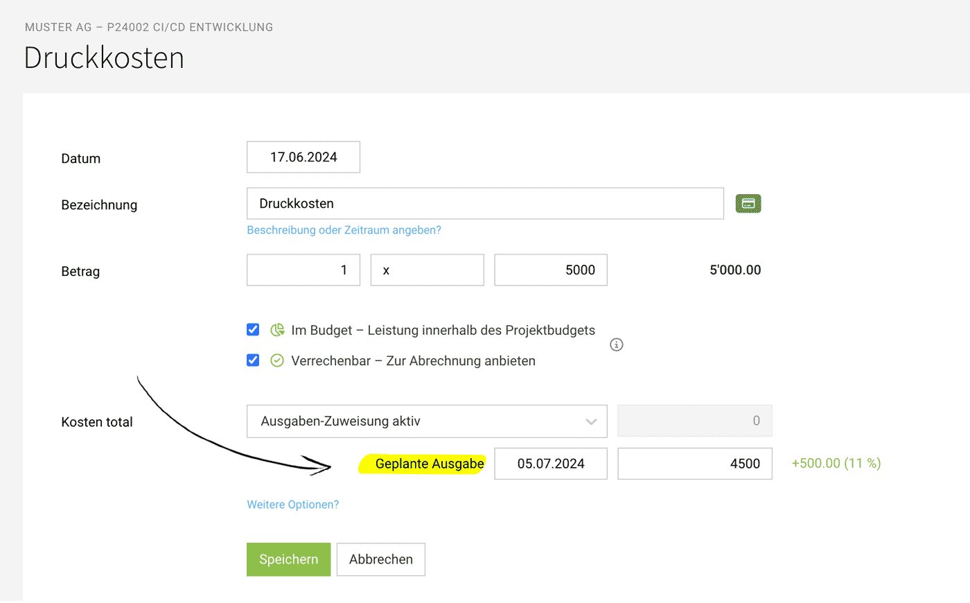Fremdkosten Ausgaben planen in der ERP Agentursoftware MOCO Fremdkosten Ausgaben planen in der ERP Agentursoftware MOCO
