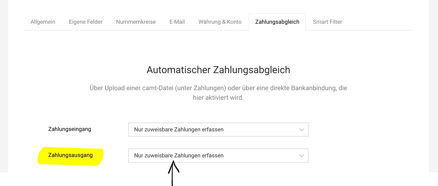 Zahlungsabgleich Bank Ausgaben Eingangsrechnungen MOCO Zahlungsabgleich Bank Ausgaben Eingangsrechnungen MOCO
