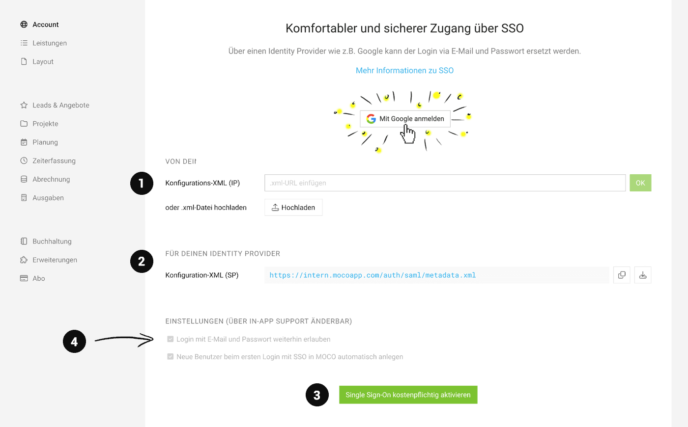 Single Sign-On im Self-Service