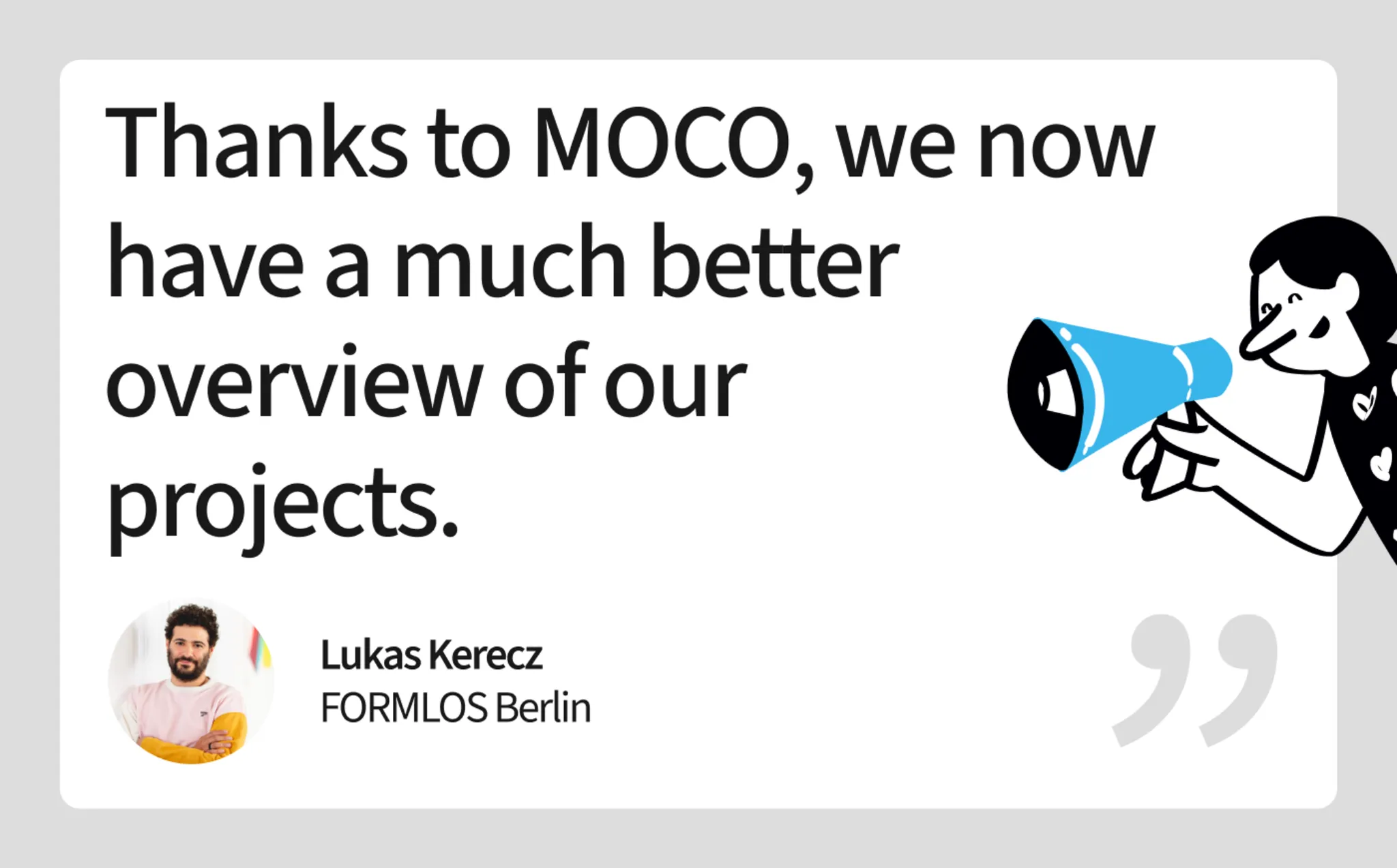 Lukas Kerecz, owner and co-founder of a Berlin branding studio using MOCO to structure leads and finances